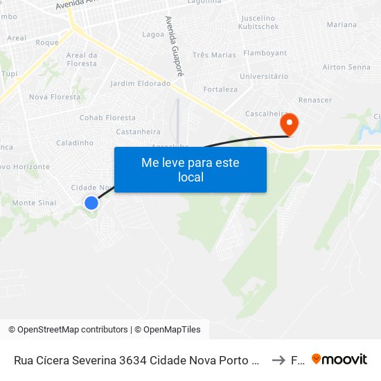 Rua Cícera Severina 3634 Cidade Nova Porto Velho - Ro 76810-586 Brasil to Faro map