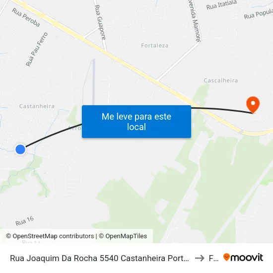 Rua Joaquim Da Rocha 5540 Castanheira Porto Velho - Ro 78913-060 Brasil to Faro map