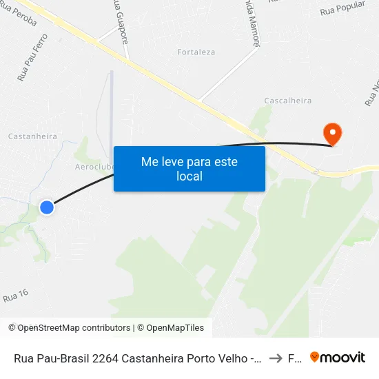 Rua Pau-Brasil 2264 Castanheira Porto Velho - Ro 78913-770 Brasil to Faro map