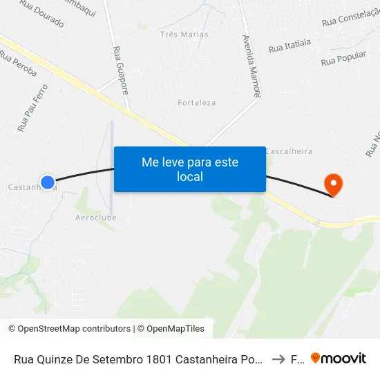 Rua Quinze De Setembro 1801 Castanheira Porto Velho - Ro 76811-550 Brasil to Faro map