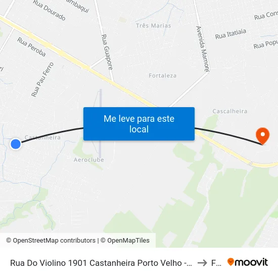 Rua Do Violino 1901 Castanheira Porto Velho - Ro 76811-463 Brasil to Faro map