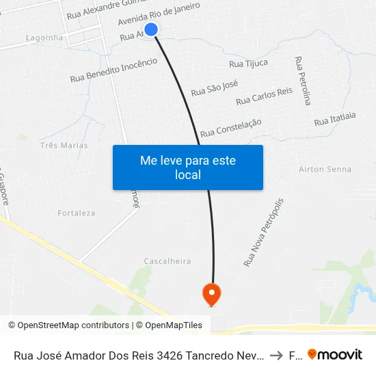 Rua José Amador Dos Reis 3426 Tancredo Neves Porto Velho - Ro 78910-491 Brasil to Faro map