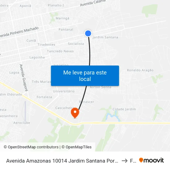 Avenida Amazonas 10014 Jardim Santana Porto Velho - Ro 78910-000 Brasil to Faro map