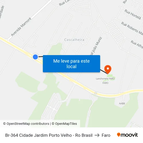 Br-364 Cidade Jardim Porto Velho - Ro Brasil to Faro map