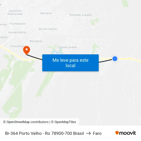Br-364 Porto Velho - Ro 78900-700 Brasil to Faro map