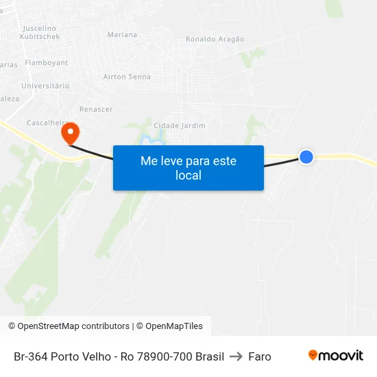 Br-364 Porto Velho - Ro 78900-700 Brasil to Faro map