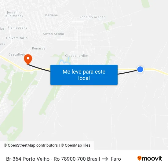 Br-364 Porto Velho - Ro 78900-700 Brasil to Faro map