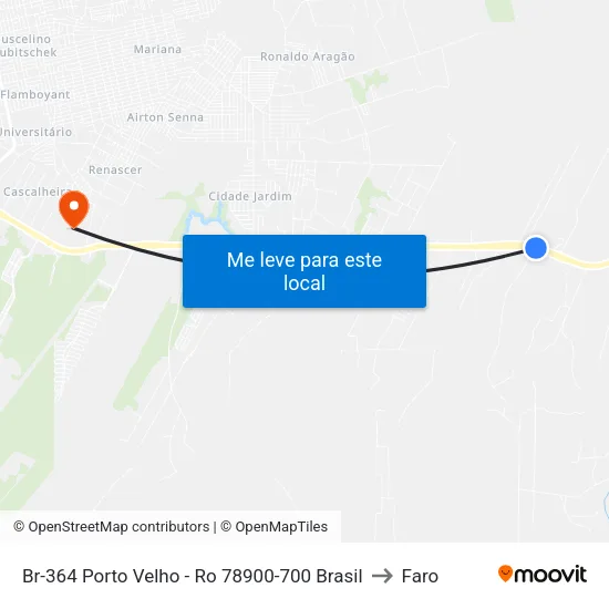 Br-364 Porto Velho - Ro 78900-700 Brasil to Faro map