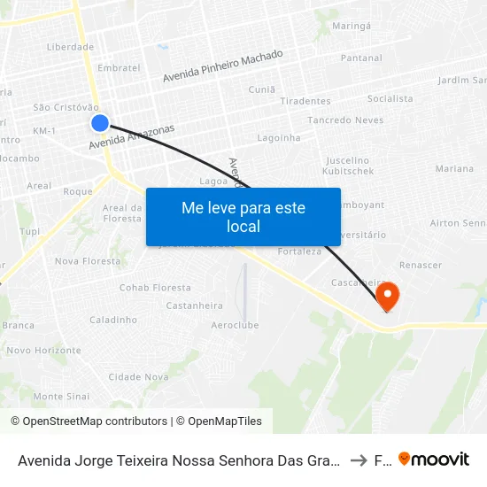 Avenida Jorge Teixeira Nossa Senhora Das Graças Porto Velho - Ro 78915-160 Brasil to Faro map