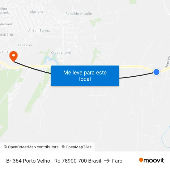 Br-364 Porto Velho - Ro 78900-700 Brasil to Faro map