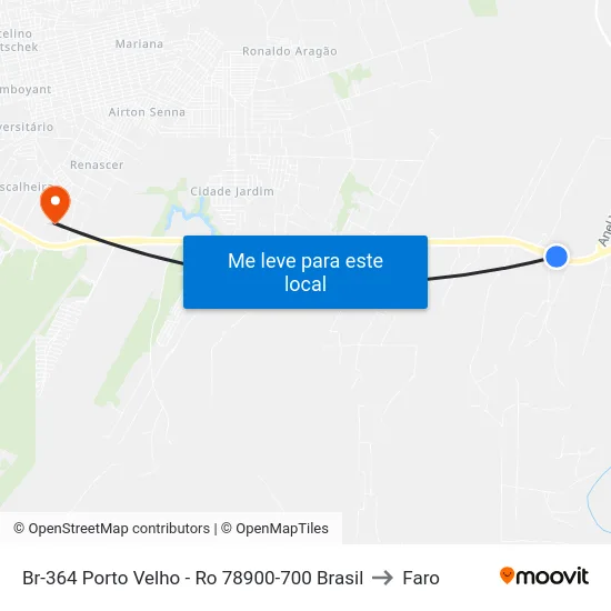 Br-364 Porto Velho - Ro 78900-700 Brasil to Faro map
