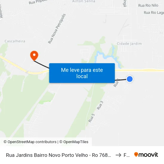 Rua Jardins Bairro Novo Porto Velho - Ro 76817-001 Brasil to Faro map
