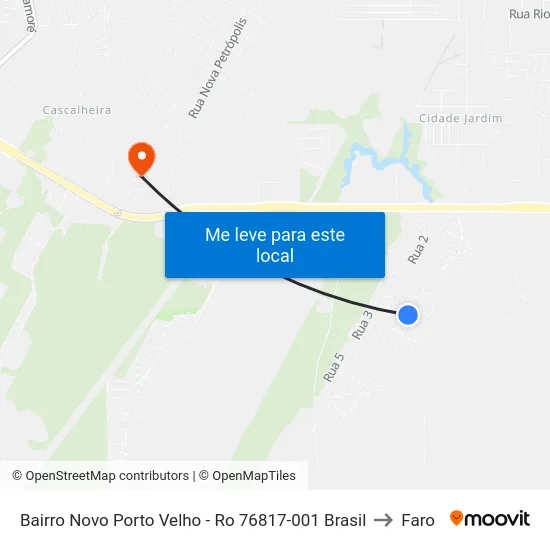Bairro Novo Porto Velho - Ro 76817-001 Brasil to Faro map