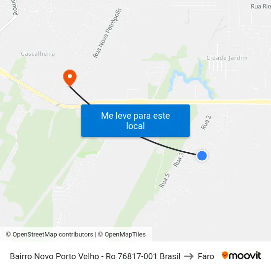 Bairro Novo Porto Velho - Ro 76817-001 Brasil to Faro map