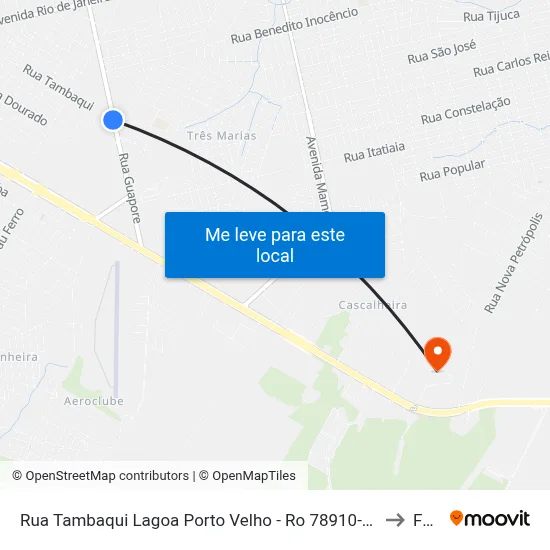 Rua Tambaqui Lagoa Porto Velho - Ro 78910-330 Brasil to Faro map