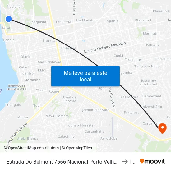 Estrada Do Belmont 7666 Nacional Porto Velho - Ro 78903-400 Brasil to Faro map