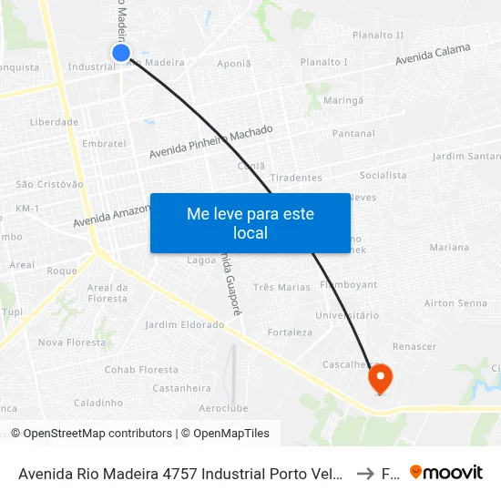 Avenida Rio Madeira 4757 Industrial Porto Velho - Ro 78905-050 Brasil to Faro map