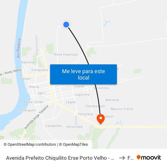 Avenida Prefeito Chiquilito Erse Porto Velho - Rondônia 76800-000 Brasil to Faro map