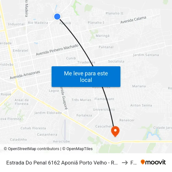 Estrada Do Penal 6162 Aponiã Porto Velho - Ro 78908-150 Brasil to Faro map