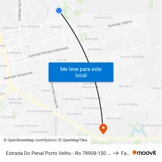 Estrada Do Penal Porto Velho - Ro 78908-150 Brasil to Faro map
