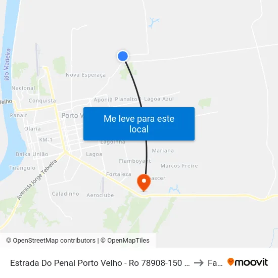 Estrada Do Penal Porto Velho - Ro 78908-150 Brasil to Faro map