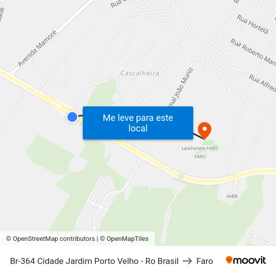 Br-364 Cidade Jardim Porto Velho - Ro Brasil to Faro map