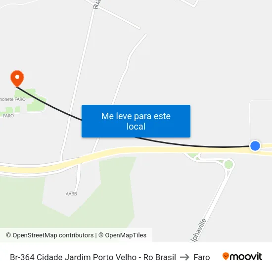 Br-364 Cidade Jardim Porto Velho - Ro Brasil to Faro map