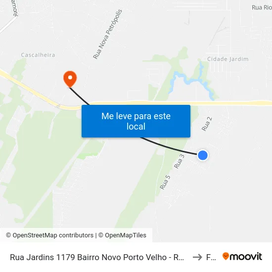 Rua Jardins 1179 Bairro Novo Porto Velho - Ro 76817-001 Brasil to Faro map