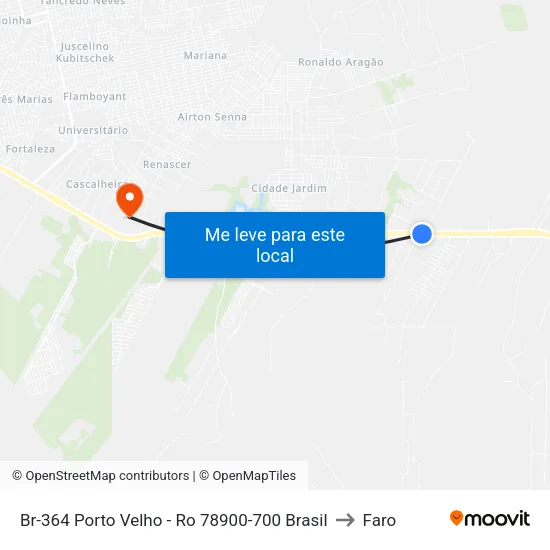 Br-364 Porto Velho - Ro 78900-700 Brasil to Faro map