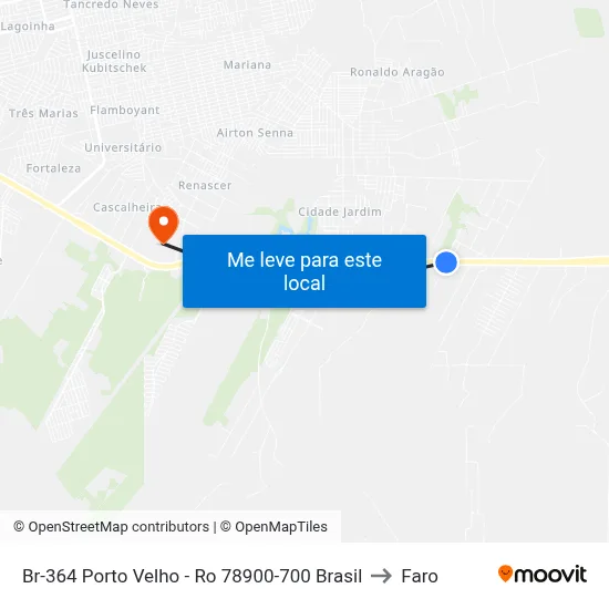 Br-364 Porto Velho - Ro 78900-700 Brasil to Faro map