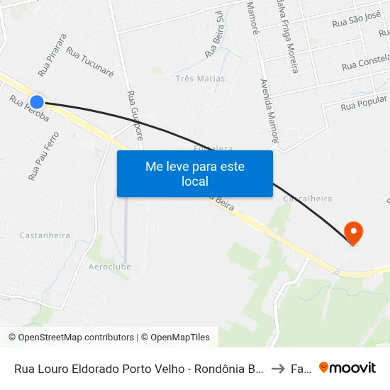Rua Louro Eldorado Porto Velho - Rondônia Brasil to Faro map