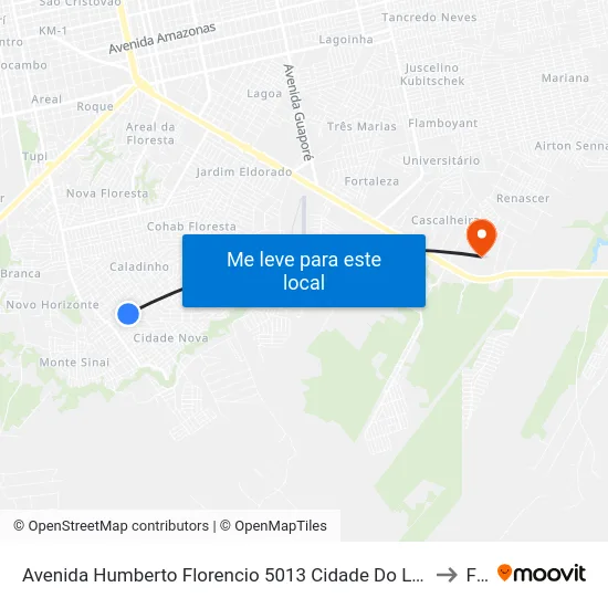 Avenida Humberto Florencio 5013 Cidade Do Lobo Porto Velho - Rondônia Brasil to Faro map