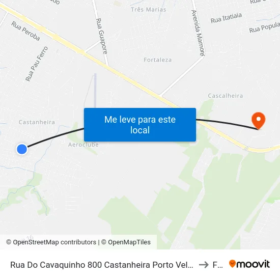Rua Do Cavaquinho 800 Castanheira Porto Velho - Rondônia Brasil to Faro map
