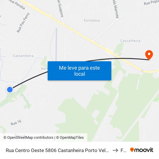 Rua Centro Oeste 5806 Castanheira Porto Velho - Rondônia Brasil to Faro map