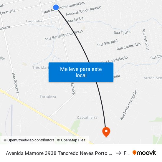 Avenida Mamore 3938 Tancredo Neves Porto Velho - Rondônia 76829 Brasil to Faro map