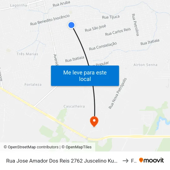 Rua Jose Amador Dos Reis 2762 Juscelino Kubitschek Porto Velho - Rondônia 76812 Brasil to Faro map