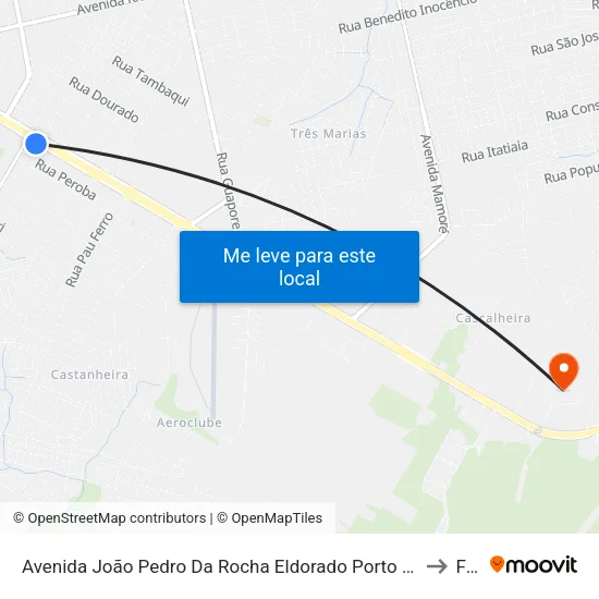 Avenida João Pedro Da Rocha Eldorado Porto Velho - Rondônia Brasil to Faro map
