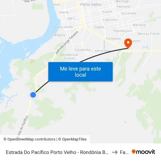 Estrada Do Pacífico Porto Velho - Rondônia Brasil to Faro map
