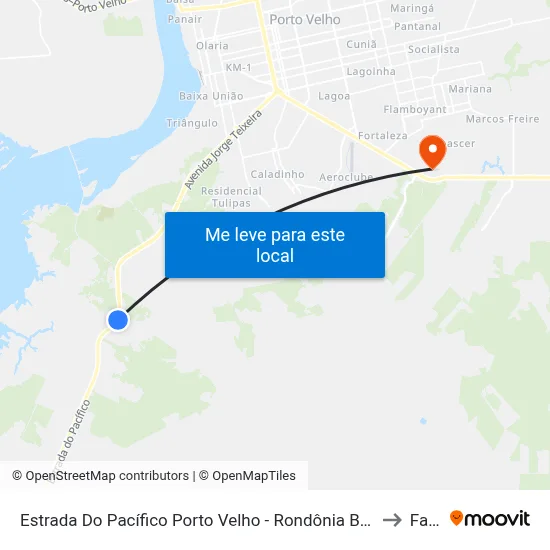 Estrada Do Pacífico Porto Velho - Rondônia Brasil to Faro map