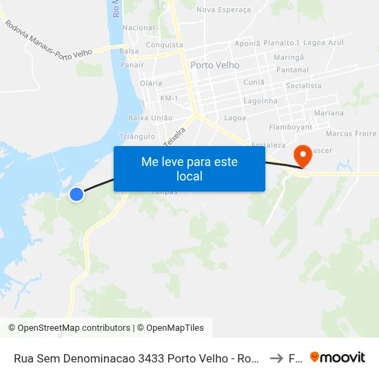 Rua Sem Denominacao 3433 Porto Velho - Rondônia 76800-000 Brasil to Faro map
