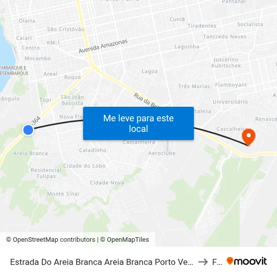 Estrada Do Areia Branca Areia Branca Porto Velho - Rondônia 76800-000 Brasil to Faro map