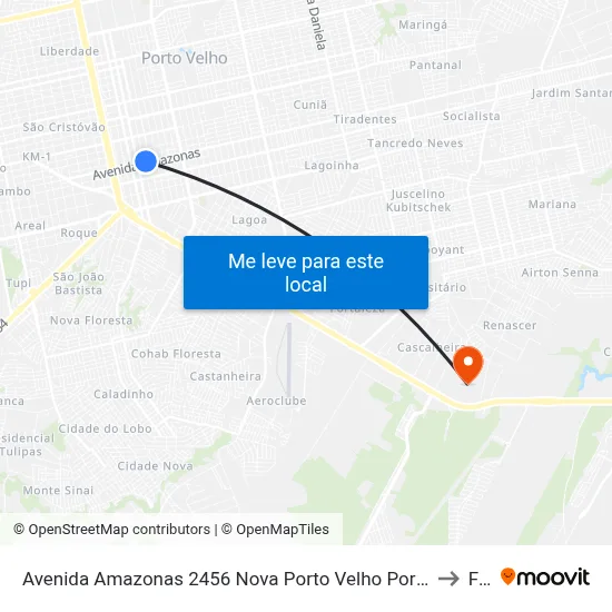 Avenida Amazonas 2456 Nova Porto Velho Porto Velho - Ro 78906-000 Brasil to Faro map