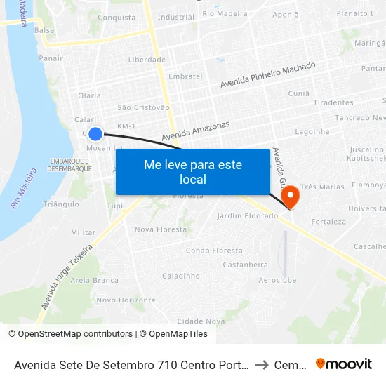 Avenida Sete De Setembro 710 Centro Porto Velho - Ro 78916-000 Brasil to Cementron map