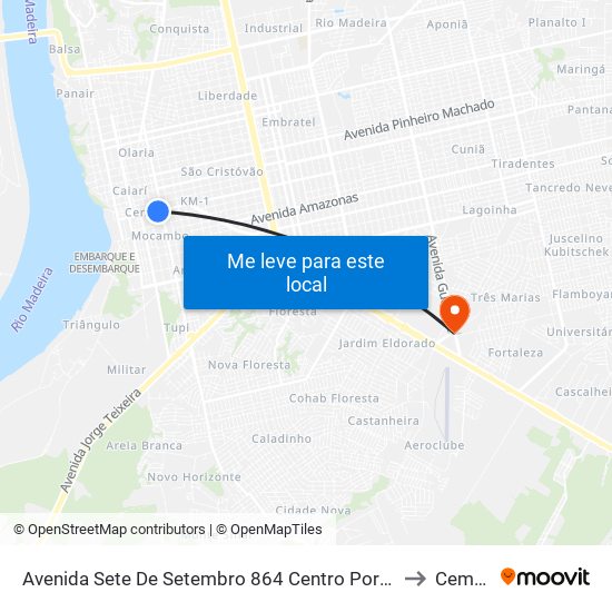 Avenida Sete De Setembro 864 Centro Porto Velho - Ro 78916-000 Brasil to Cementron map