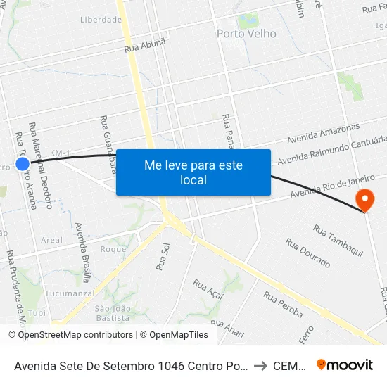 Avenida Sete De Setembro 1046 Centro Porto Velho - Ro 76801-096 Brasil to CEMETRON map