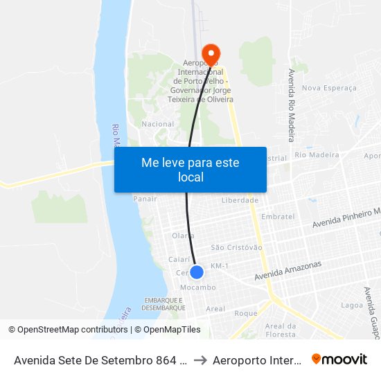 Avenida Sete De Setembro 864 Centro Porto Velho - Ro 78916-000 Brasil to Aeroporto Internacional de Porto Velho map