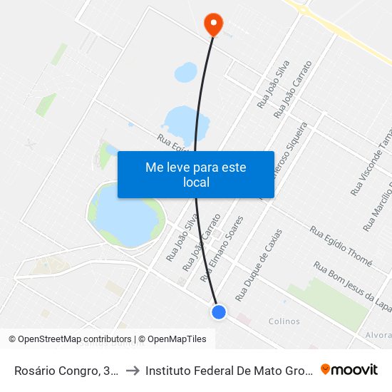Rosário Congro, 320-430 to Instituto Federal De Mato Grosso Do Sul map