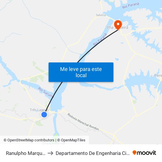 Ranulpho Marques Leal to Departamento De Engenharia Civil Da Unesp map
