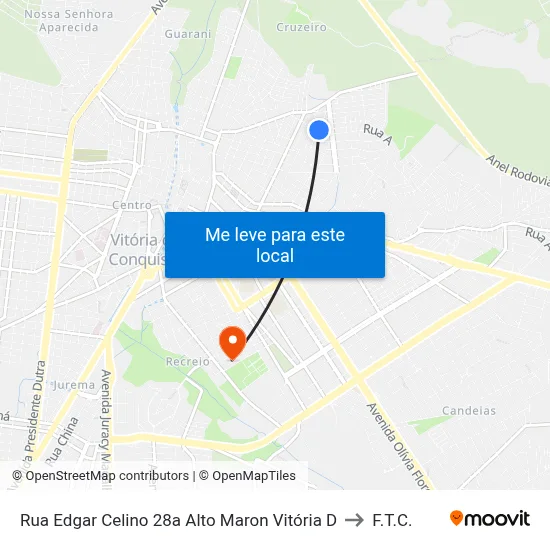 Rua Edgar Celino 28a Alto Maron Vitória D to F.T.C. map