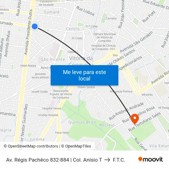 Av. Régis Pachêco 832-884 | Col. Anísio T to F.T.C. map